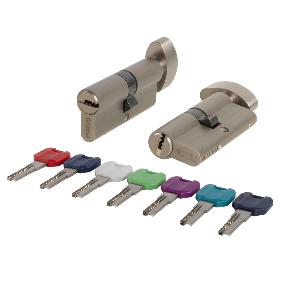 Фото Цилиндровый механизм MaxPro7002Knob90mm(40+10+40) SN никель 7key с вертушкой